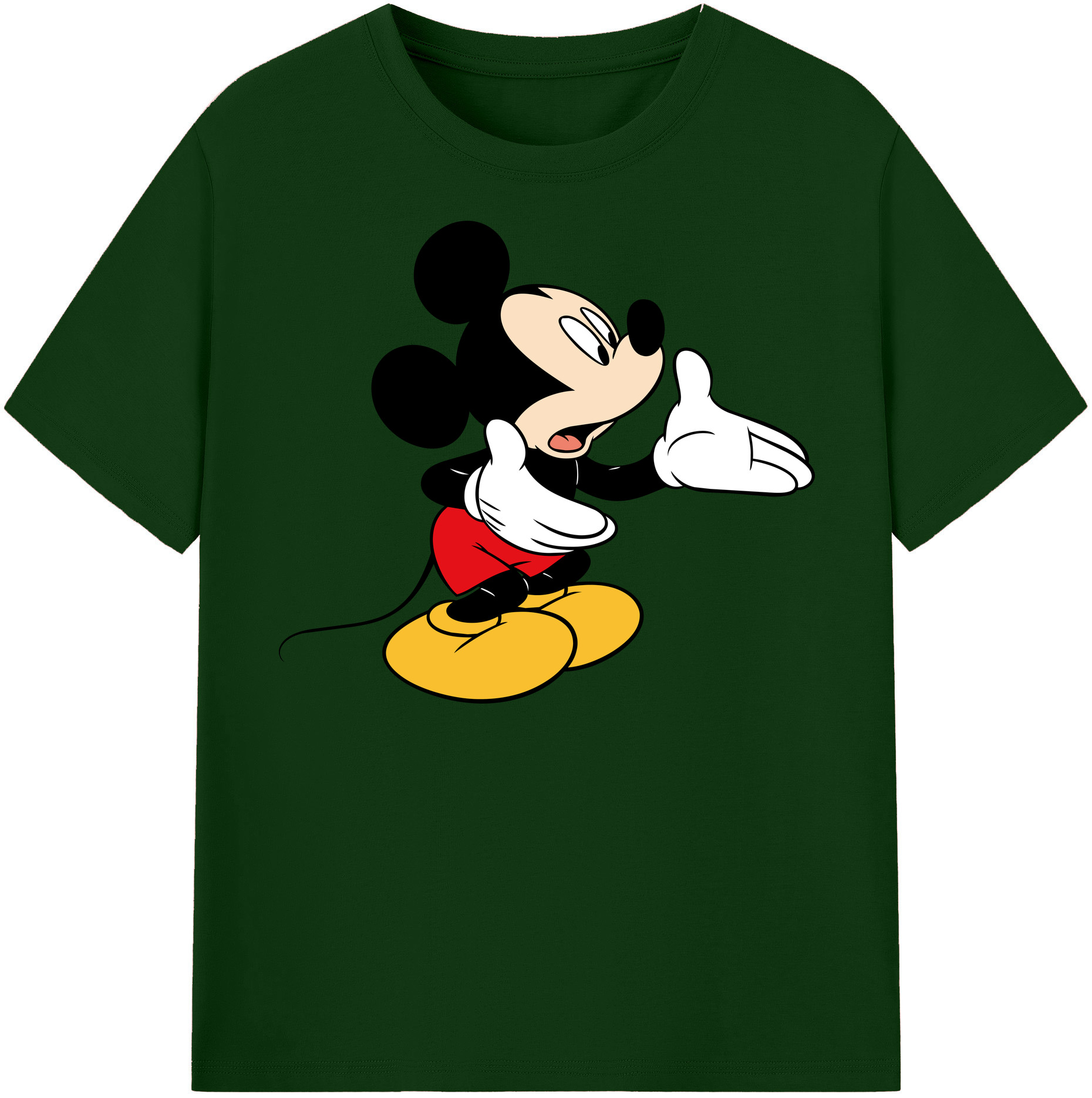 （画像用） ミッキーマウス Mickey Mouse 綿100％半袖Tシャツ（フロントプリント）